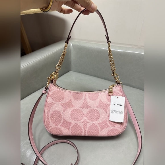 Coach Teri Mini Crossbody Bag In Signature Canvas - Picture 2 of 10